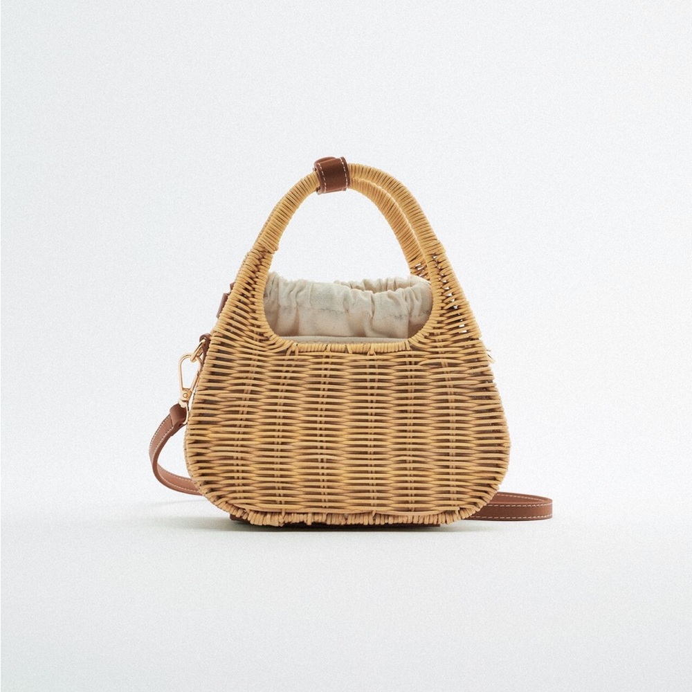 Zara Rattan Rigid Mini Bag